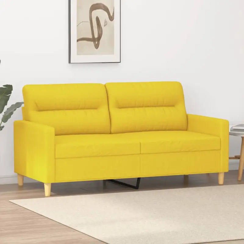 Banken voor gezellige zithoek met duurzame stof en strakke look - Lichtgeel / 140 cm - Banken
