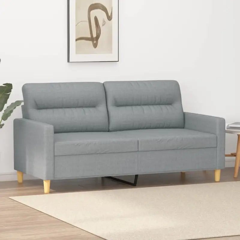 Banken voor gezellige zithoek met duurzame stof en strakke look - Lichtgrijs / 140 cm - Banken