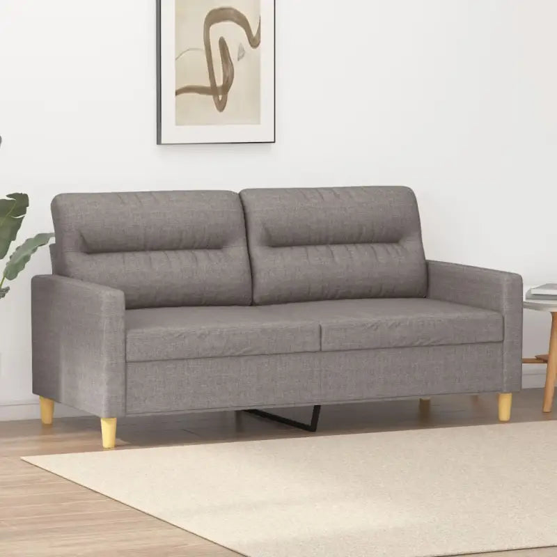 Banken voor gezellige zithoek met duurzame stof en strakke look - Taupe / 140 cm - Banken
