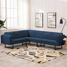 Bankenhoekbank van hoge kwaliteit voor comfort en stijl - Blauw - Banken