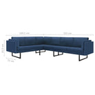 Bankenhoekbank van hoge kwaliteit voor comfort en stijl - Blauw - Banken