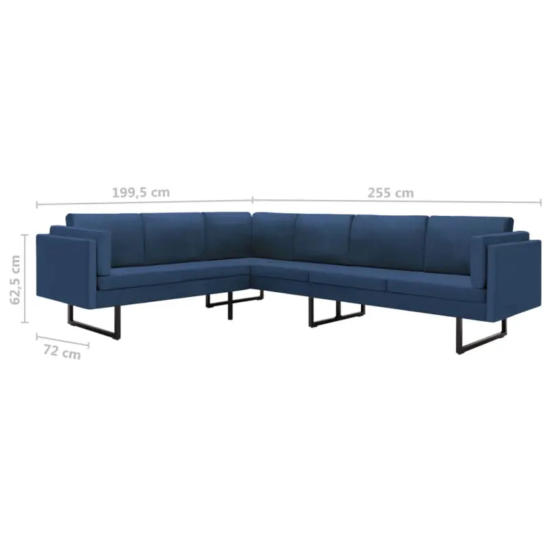 Bankenhoekbank van hoge kwaliteit voor comfort en stijl - Blauw - Banken