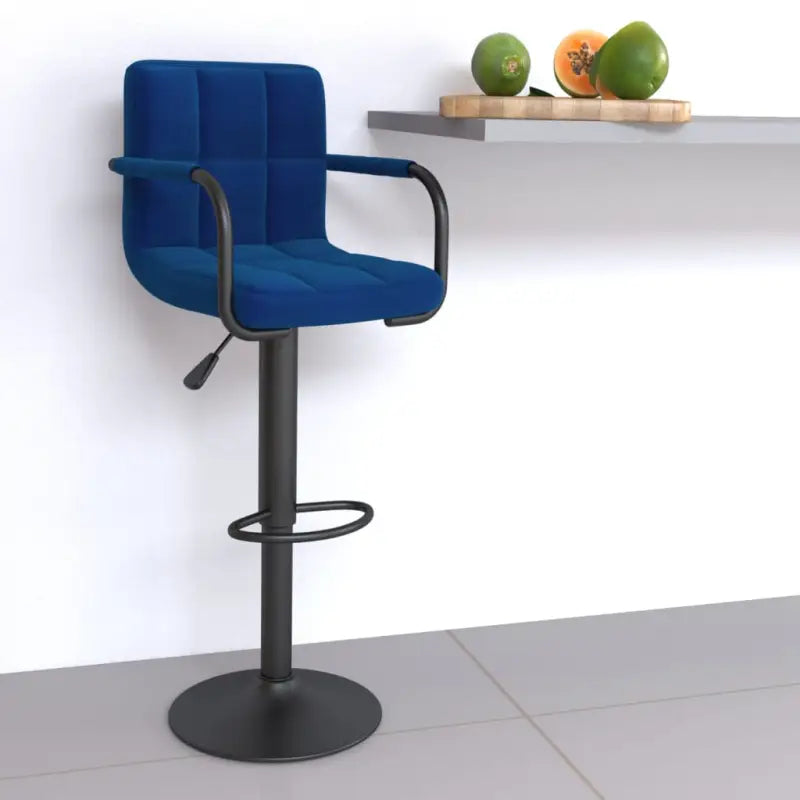 Barkruk met ingebouwde voetensteun voor extra zitcomfort - Blauw / 1 - Barkrukken