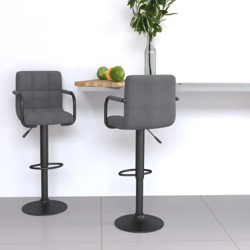 Barkruk met ingebouwde voetensteun voor extra zitcomfort - Lichtgrijs / 2 - Barkrukken