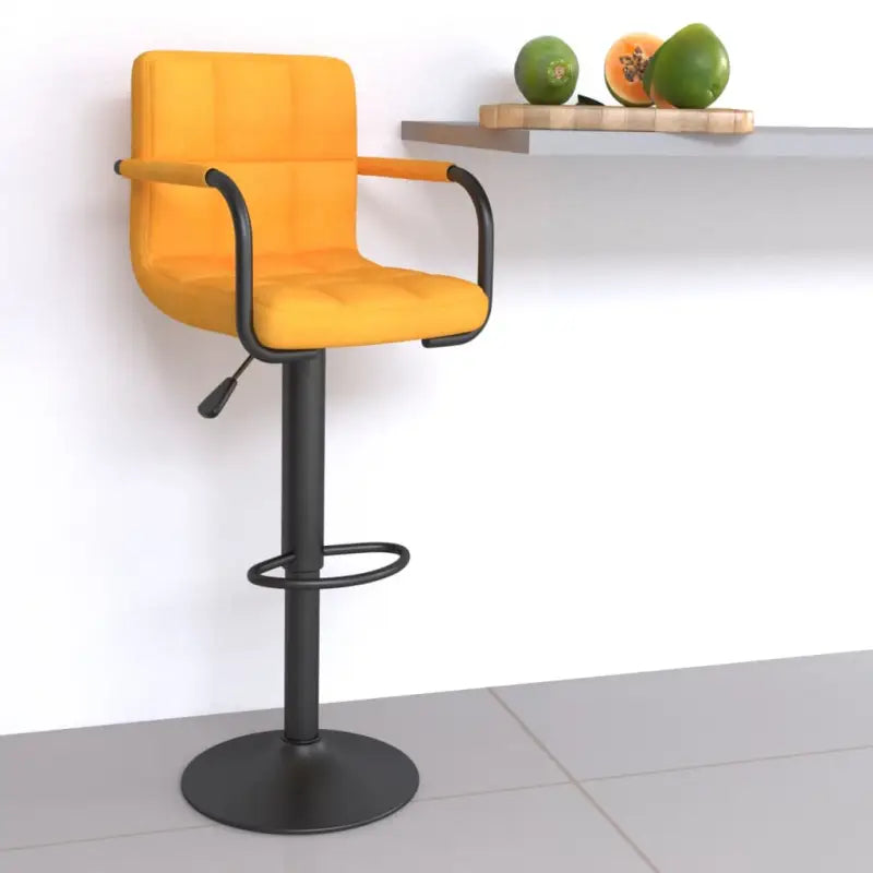 Barkruk met ingebouwde voetensteun voor extra zitcomfort - Mosterdgeel / 1 - Barkrukken