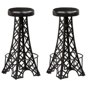 Barkrukken met echt leer en industriële uitstraling levering bevat - Barkrukken