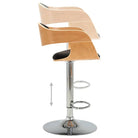 Barkrukken met gebogen hout en levering bevat set van 2 stoelen - Barkrukken