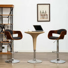 Barkrukken met gebogen hout en levering bevat set van 2 stoelen - Grijs / 2 - Barkrukken