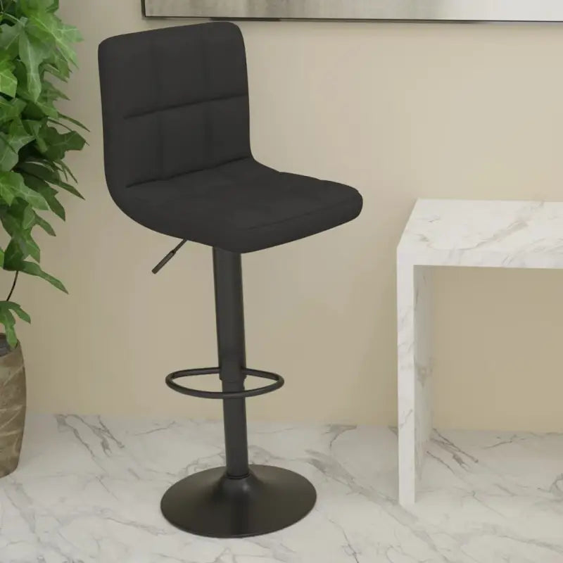 Barkrukken met ingebouwde voetensteun en zacht stof voor optimaal zitcomfort - Zwart / 1 - Barkrukken