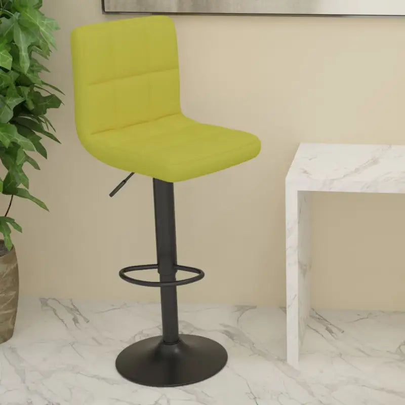 Barkrukken met ingebouwde voetensteun en zacht stof voor optimaal zitcomfort - Groen / 1 - Barkrukken