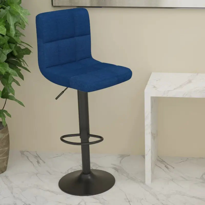 Barkrukken met ingebouwde voetensteun en zacht stof voor optimaal zitcomfort - Blauw / 1 - Barkrukken
