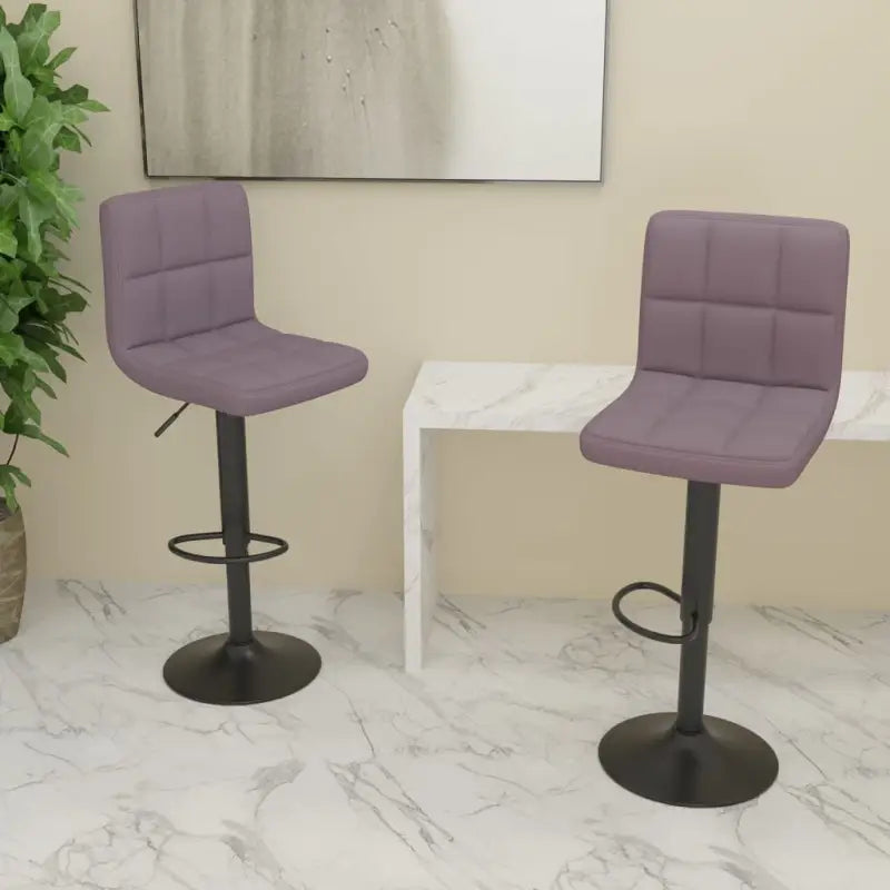 Barkrukken met ingebouwde voetensteun en zacht stof voor optimaal zitcomfort - Taupe / 2 - Barkrukken