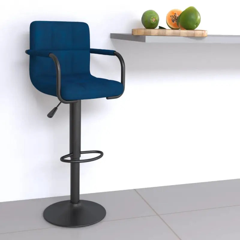 Barkrukken met ingebouwde voetensteun voor comfortabel zitten - Blauw / 1 - Barkrukken