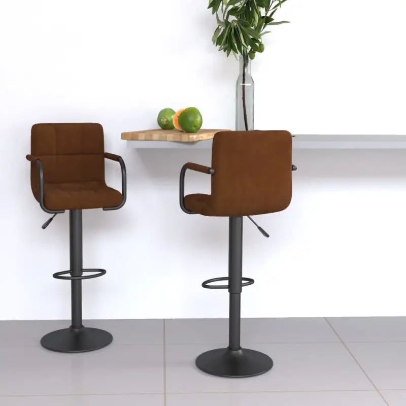 Barkrukken met ingebouwde voetensteun voor comfortabel zitten - Bruin / 2 - Barkrukken
