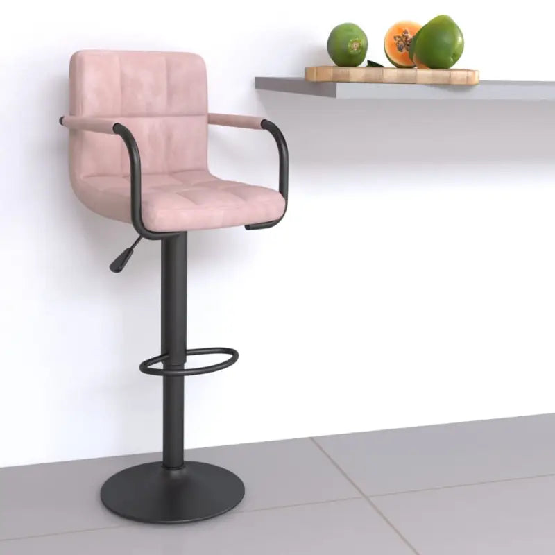 Barkrukken met ingebouwde voetensteun voor comfortabel zitten - Roze / 1 - Barkrukken