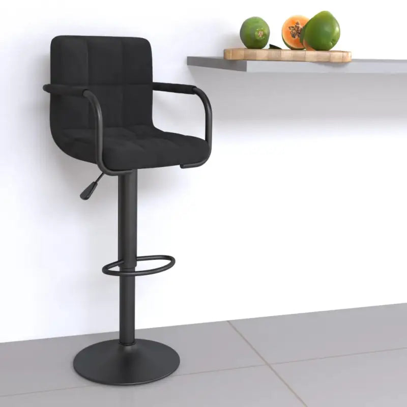 Barkrukken met ingebouwde voetensteun voor comfortabel zitten - Zwart / 1 - Barkrukken