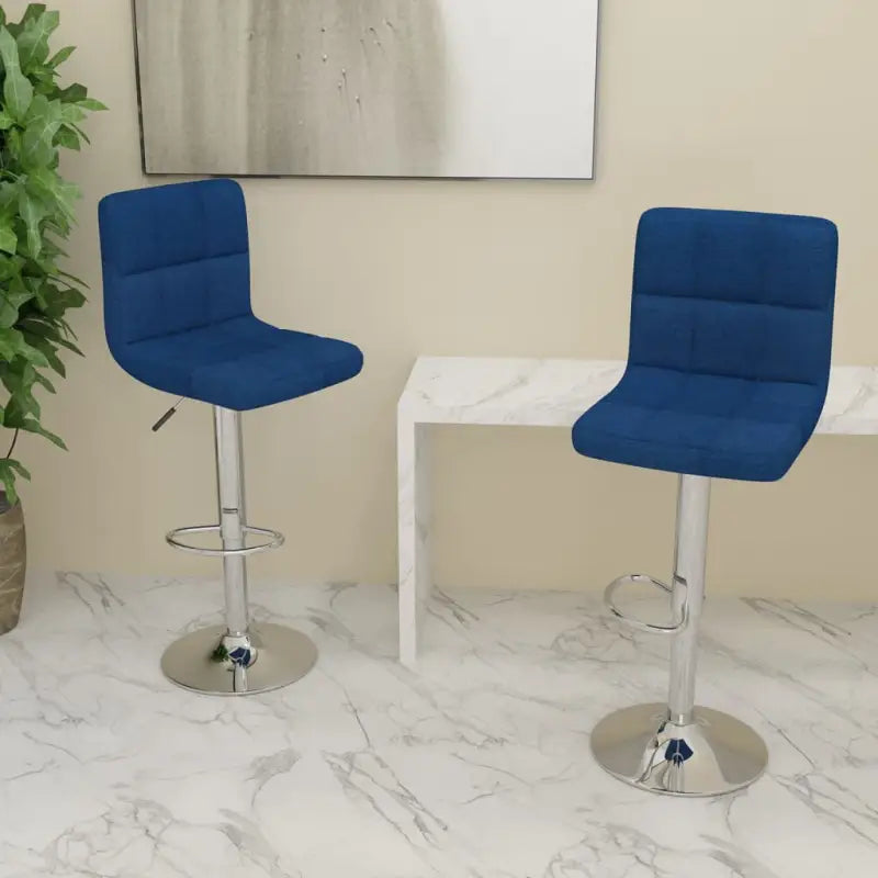 Barkrukken met ingebouwde voetensteun voor extra comfort - Blauw / 2 - Barkrukken