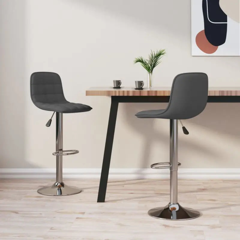 Barkrukken met ingebouwde voetensteun voor extra comfort - Donkergrijs / 2 - Barkrukken