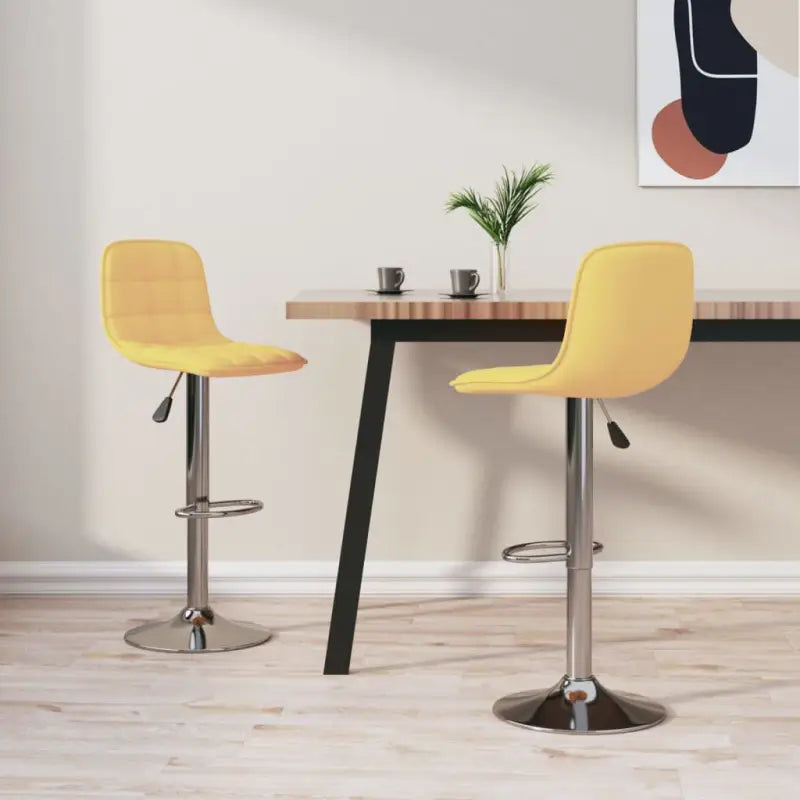 Barkrukken met ingebouwde voetensteun voor extra comfort - Geel / 2 - Barkrukken
