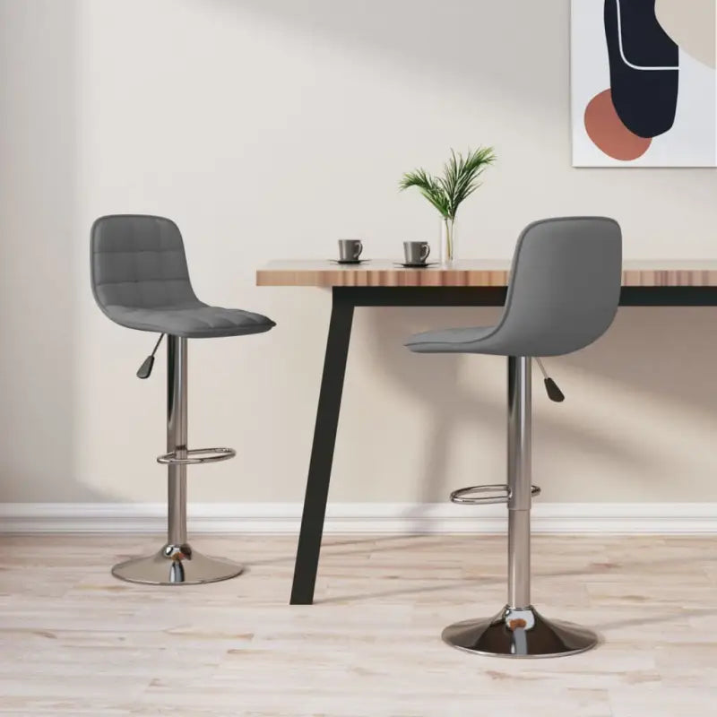 Barkrukken met ingebouwde voetensteun voor extra comfort - Lichtgrijs / 2 - Barkrukken
