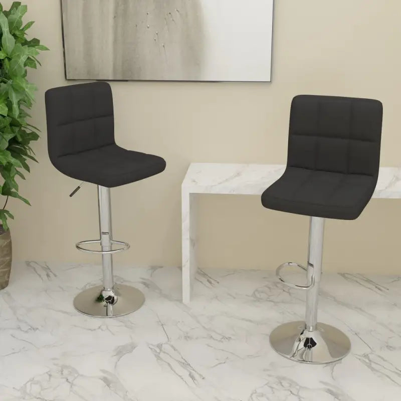 Barkrukken met ingebouwde voetensteun voor extra comfort - Zwart / 2 - Barkrukken