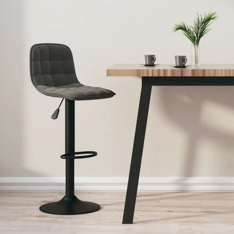Barkrukken met ingebouwde voetensteun voor optimaal zitcomfort - Donkergrijs / 1 - Barkrukken