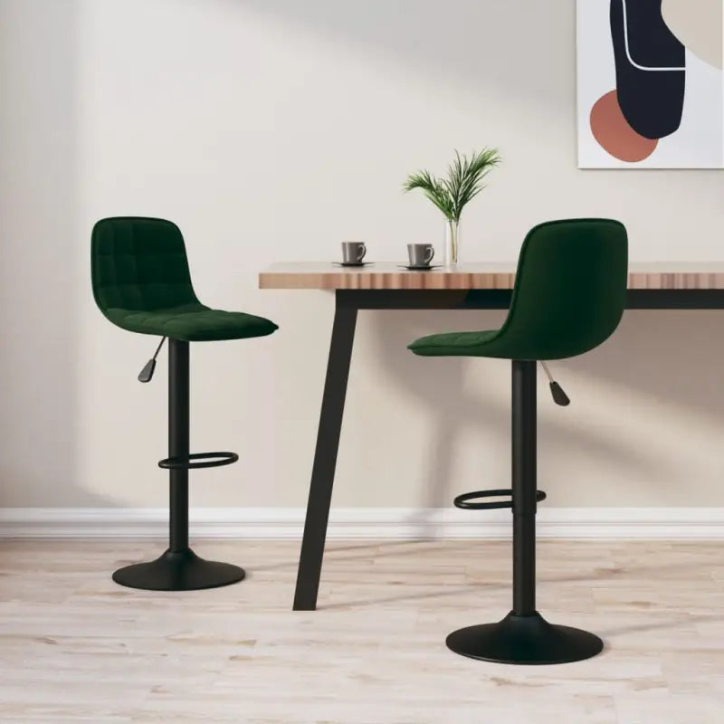 Barkrukken met ingebouwde voetensteun voor optimaal zitcomfort - Donkergroen / 2 - Barkrukken