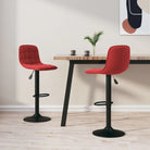 Barkrukken met ingebouwde voetensteun voor optimaal zitcomfort - Wijnrood / 2 - Barkrukken