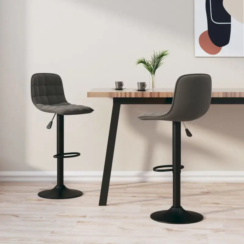 Barkrukken met ingebouwde voetensteun voor optimaal zitcomfort - Donkergrijs / 2 - Barkrukken