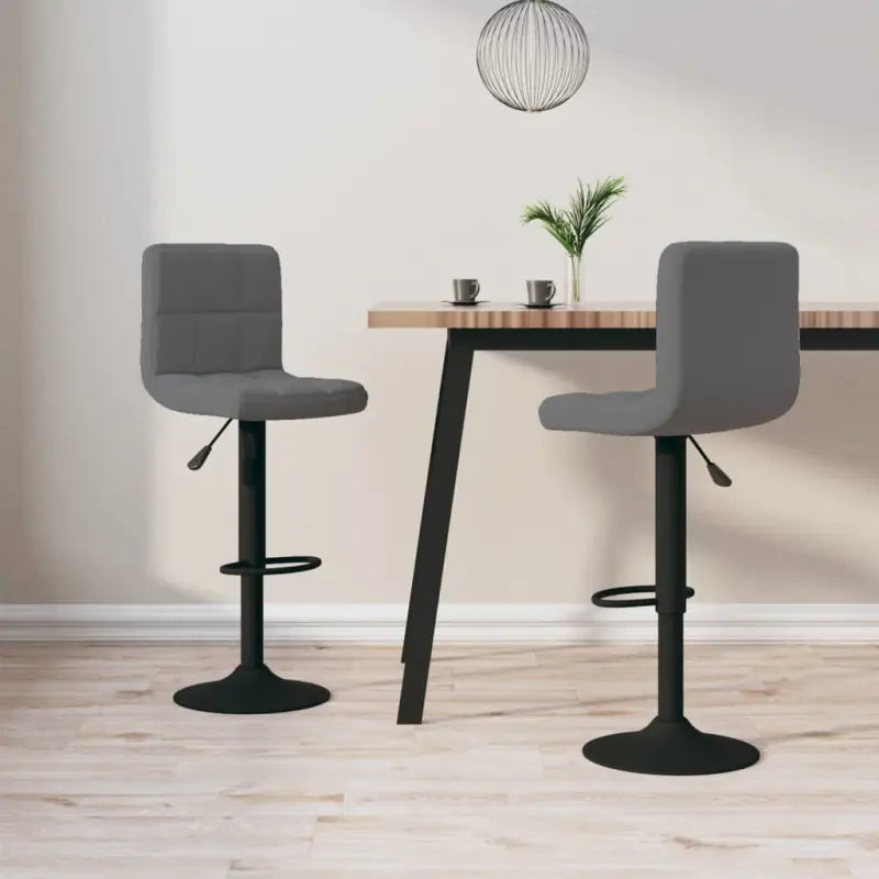 Barkrukken met ingebouwde voetensteun voor optimaal zitcomfort - Donkergrijs / 2 - Barkrukken