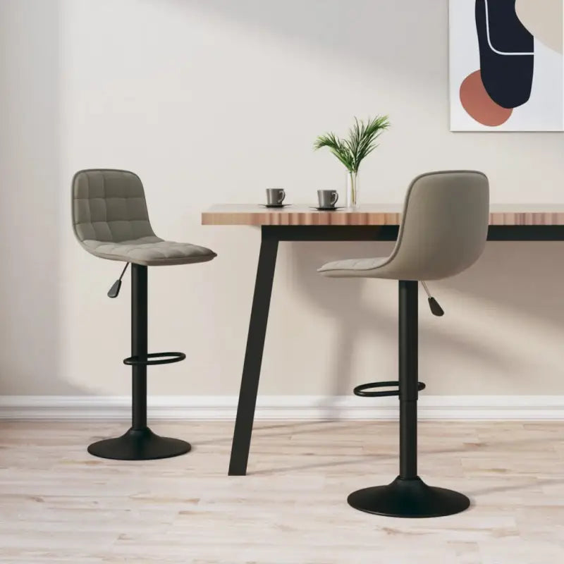 Barkrukken met ingebouwde voetensteun voor optimaal zitcomfort - Lichtgrijs / 2 - Barkrukken