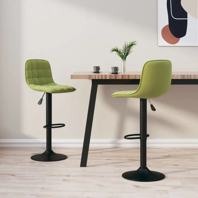Barkrukken met ingebouwde voetensteun voor optimaal zitcomfort - Lichtgroen / 2 - Barkrukken