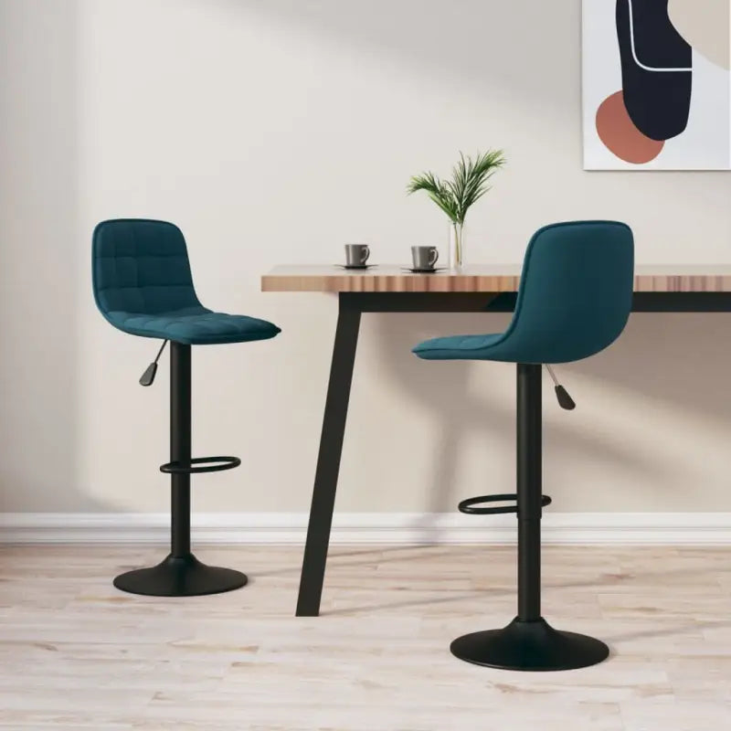 Barkrukken met ingebouwde voetensteun voor optimaal zitcomfort - Blauw / 2 - Barkrukken