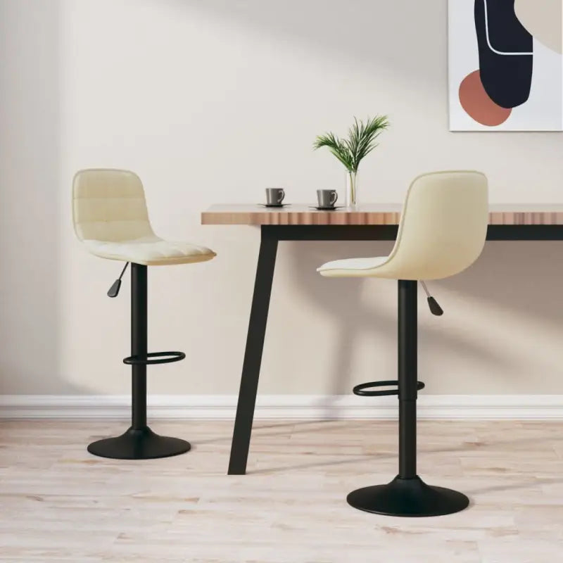 Barkrukken met ingebouwde voetensteun voor optimaal zitcomfort - Crème / 2 - Barkrukken