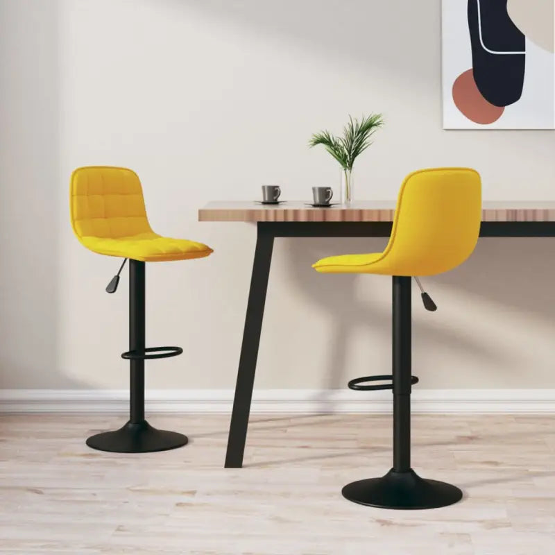 Barkrukken met ingebouwde voetensteun voor optimaal zitcomfort - Geel / 2 - Barkrukken