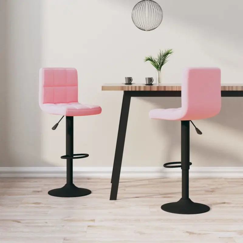 Barkrukken met ingebouwde voetensteun voor optimaal zitcomfort - Roze / 2 - Barkrukken