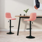 Barkrukken met ingebouwde voetensteun voor optimaal zitcomfort - Roze / 2 - Barkrukken