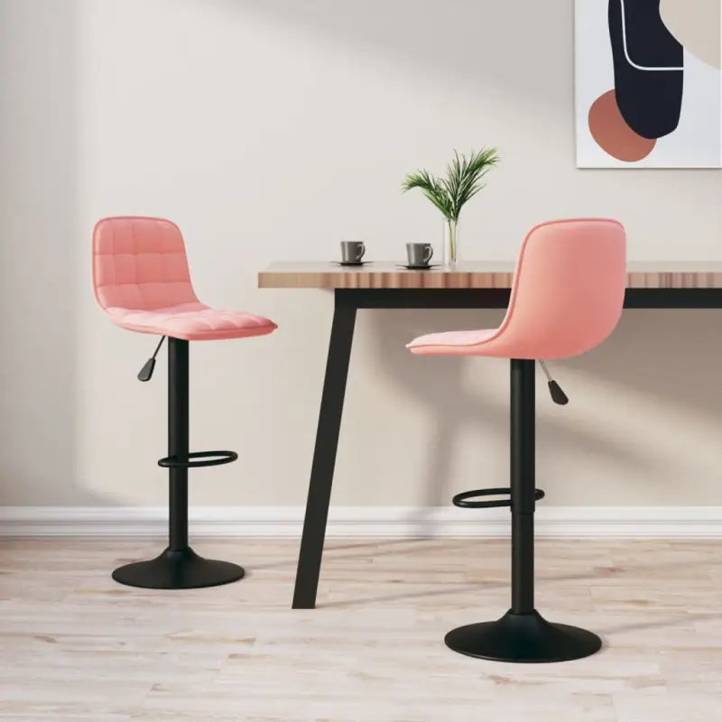 Barkrukken met ingebouwde voetensteun voor optimaal zitcomfort - Roze / 2 - Barkrukken