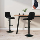Barkrukken met ingebouwde voetensteun voor optimaal zitcomfort - Zwart / 2 - Barkrukken