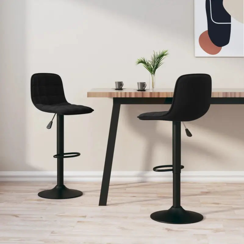 Barkrukken met ingebouwde voetensteun voor optimaal zitcomfort - Zwart / 2 - Barkrukken