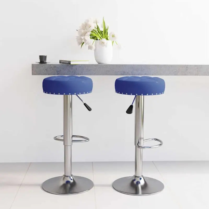 Barkrukken met ingebouwde voetensteun voor ultiem zitcomfort - Blauw / 2 - Barkrukken