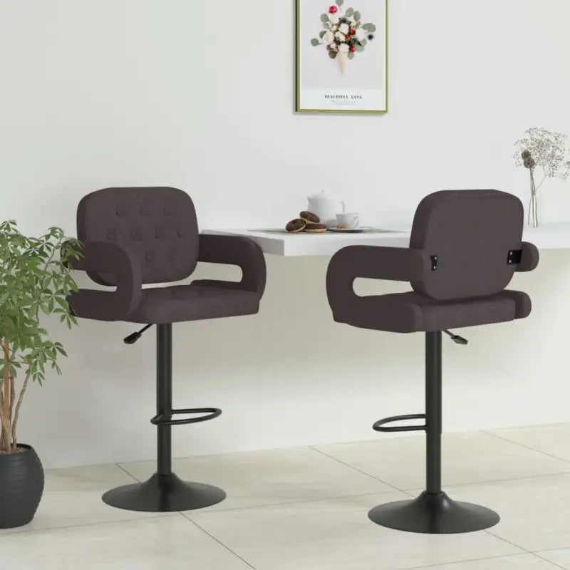 Barkrukken met ingebouwde voetensteun voor ultiem zitcomfort - Taupe / 2 - Barkrukken
