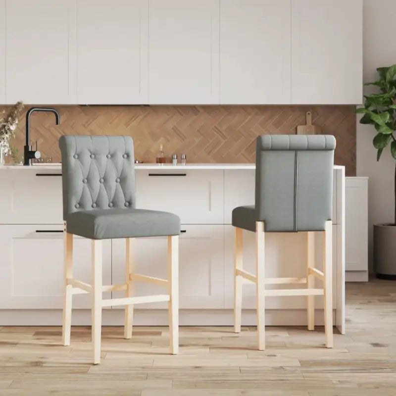 Barkrukken met massief rubberhout en comfortabele rugleuning - Barkrukken
