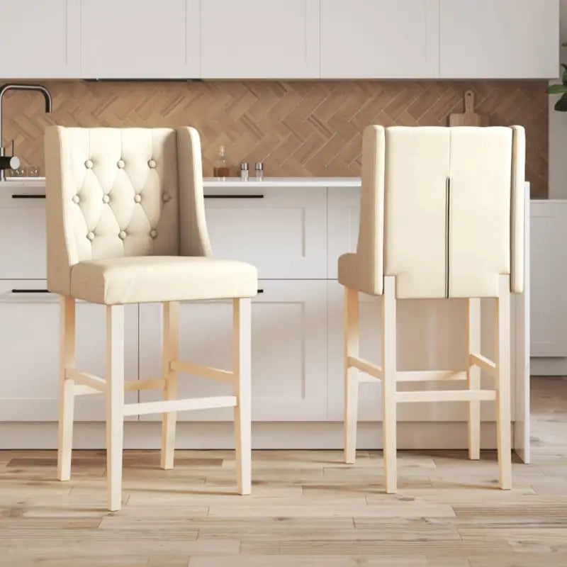 Barkrukken met massief rubberhout en comfortabele rugleuning - Barkrukken