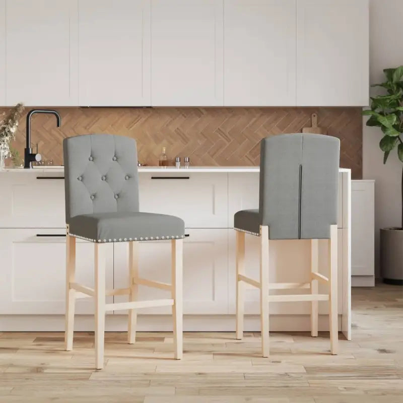Barkrukken met massief rubberhout en zachte rugleuning - Barkrukken