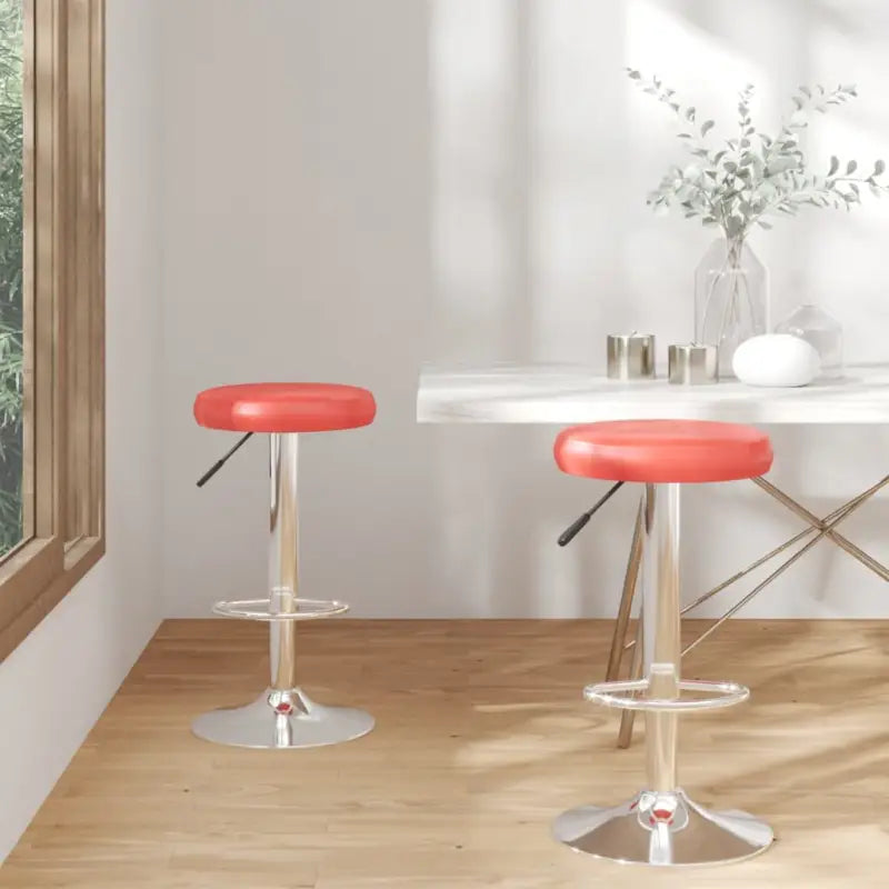 Barkrukken met tijdloos ontwerp en eenvoudig te reinigen kunstleer - Rood / 2 - Barkrukken