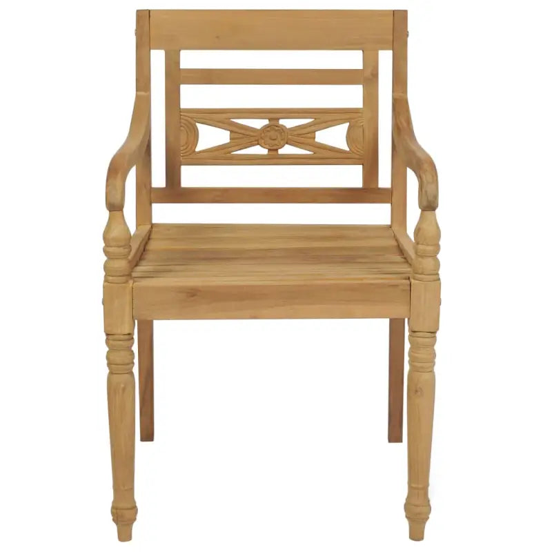 Batavia stoelen van fijn geschuurd teakhout voor in tuin of terras - Tuinstoelen