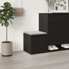 Beckwoord opbergkast met lade in bewerkt hout voor schoenen opbergen - Zwart / 1 - Commodes & ladekasten