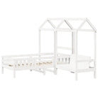 Bed met bankje in massief grenenhout voor een moderne slaapkamer - Bedden & bedframes