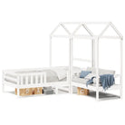 Bed met bankje in massief grenenhout voor een moderne slaapkamer - Bedden & bedframes